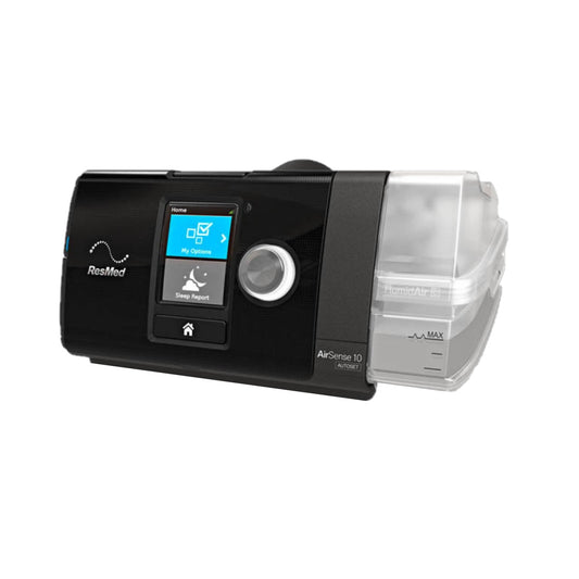 Stock photo of ResMed AirSense 10 Auto Card-to-Cloud CPAP Machine with HumidAir
