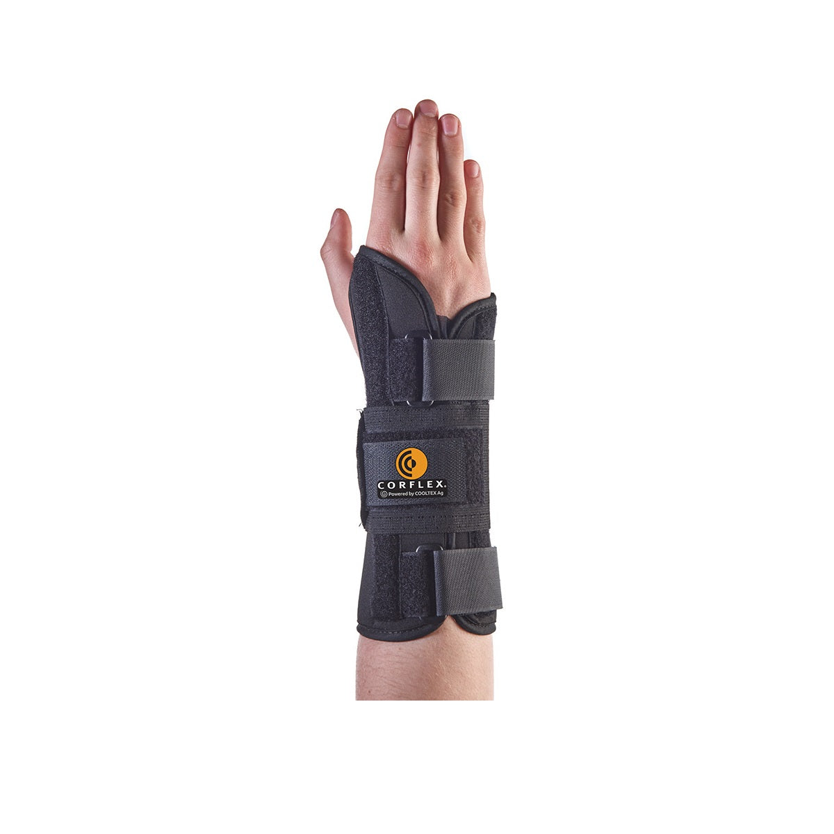 Hand Wearing CoolTex AG 9 Wrist Splint W/ Strap