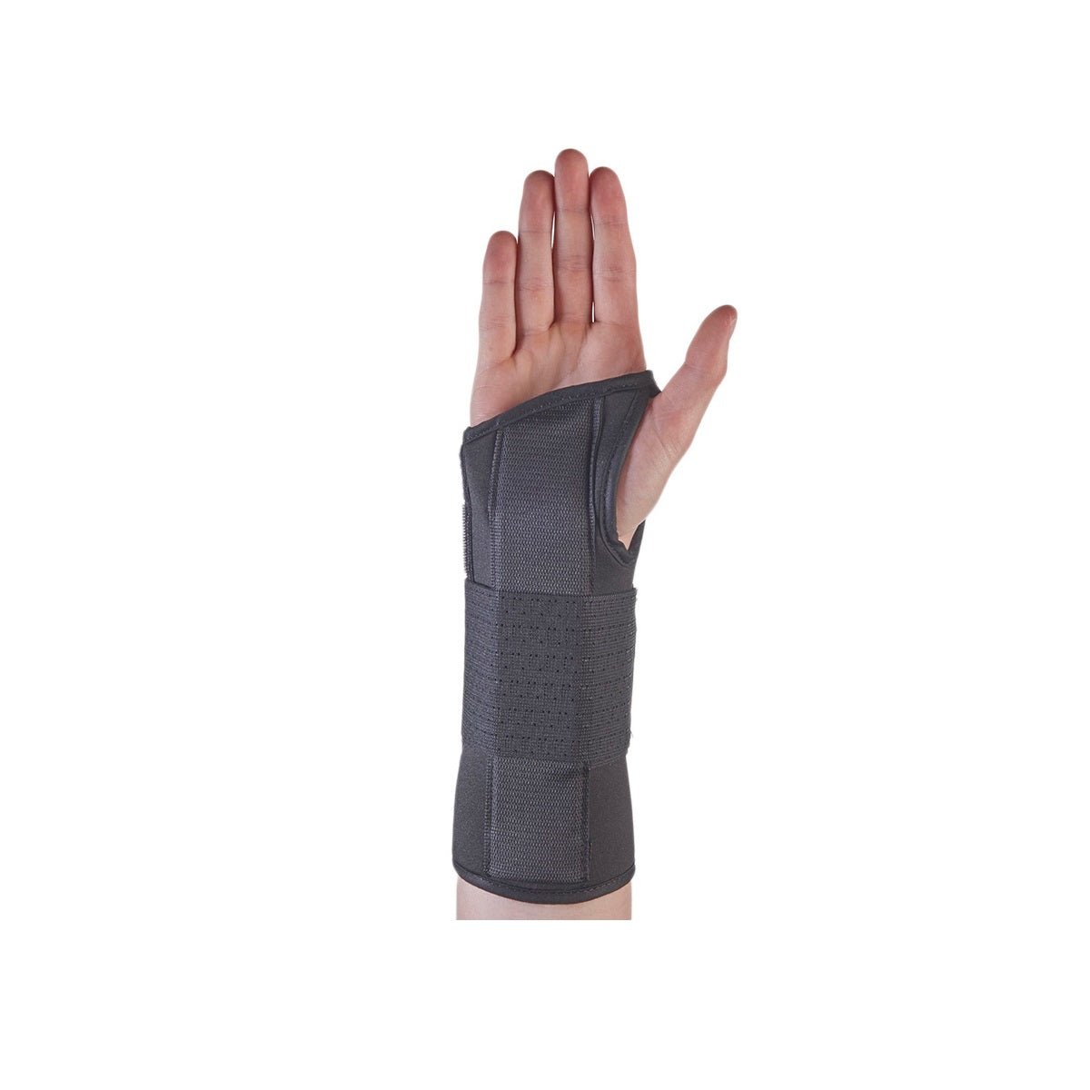Palm View of Hand Wearing CoolTex AG 9 Wrist Splint W/ Strap
