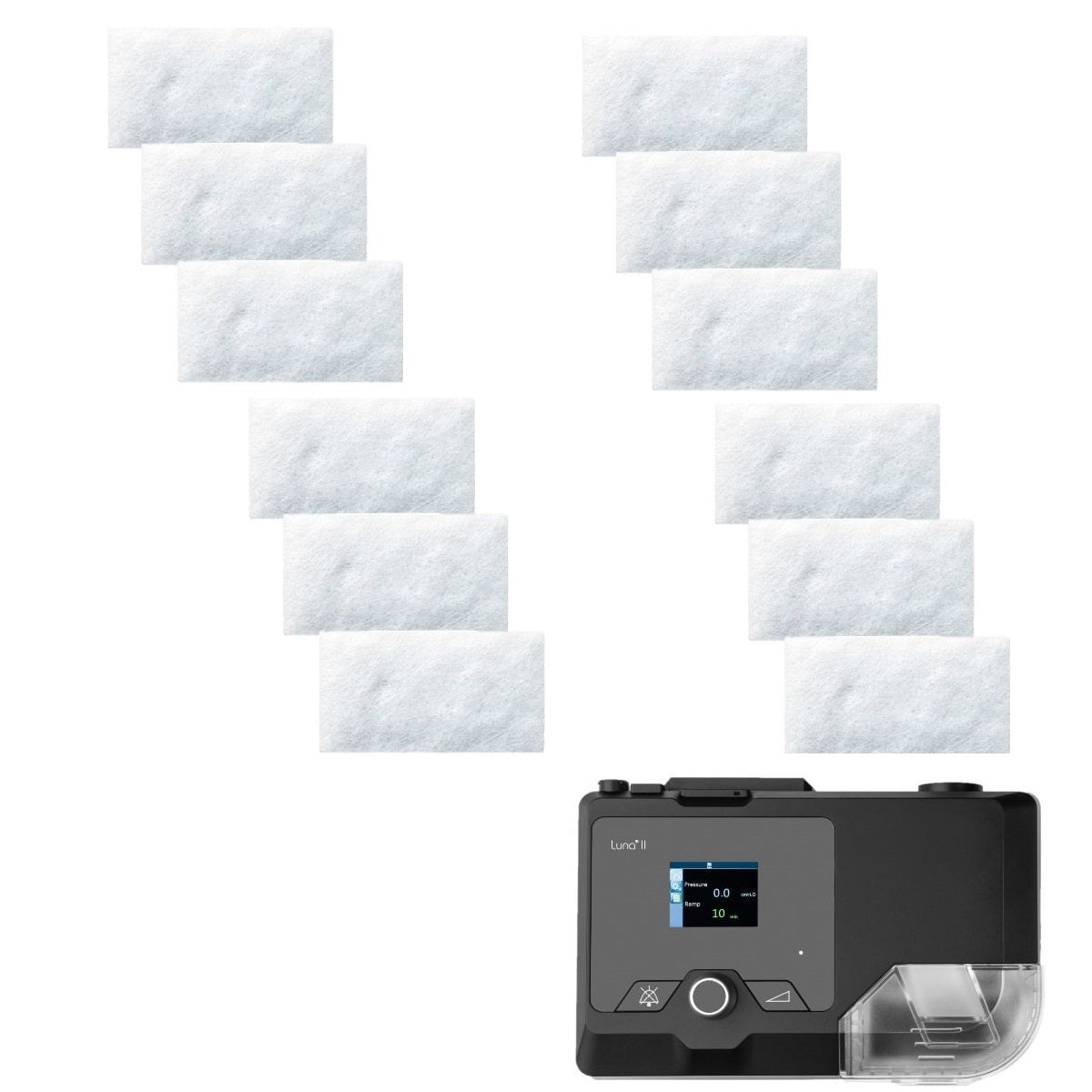 Stock Image of Replacement Filters for Luna & Luna II Disposable Filters for 3B CPAP Machines - 12 Pack