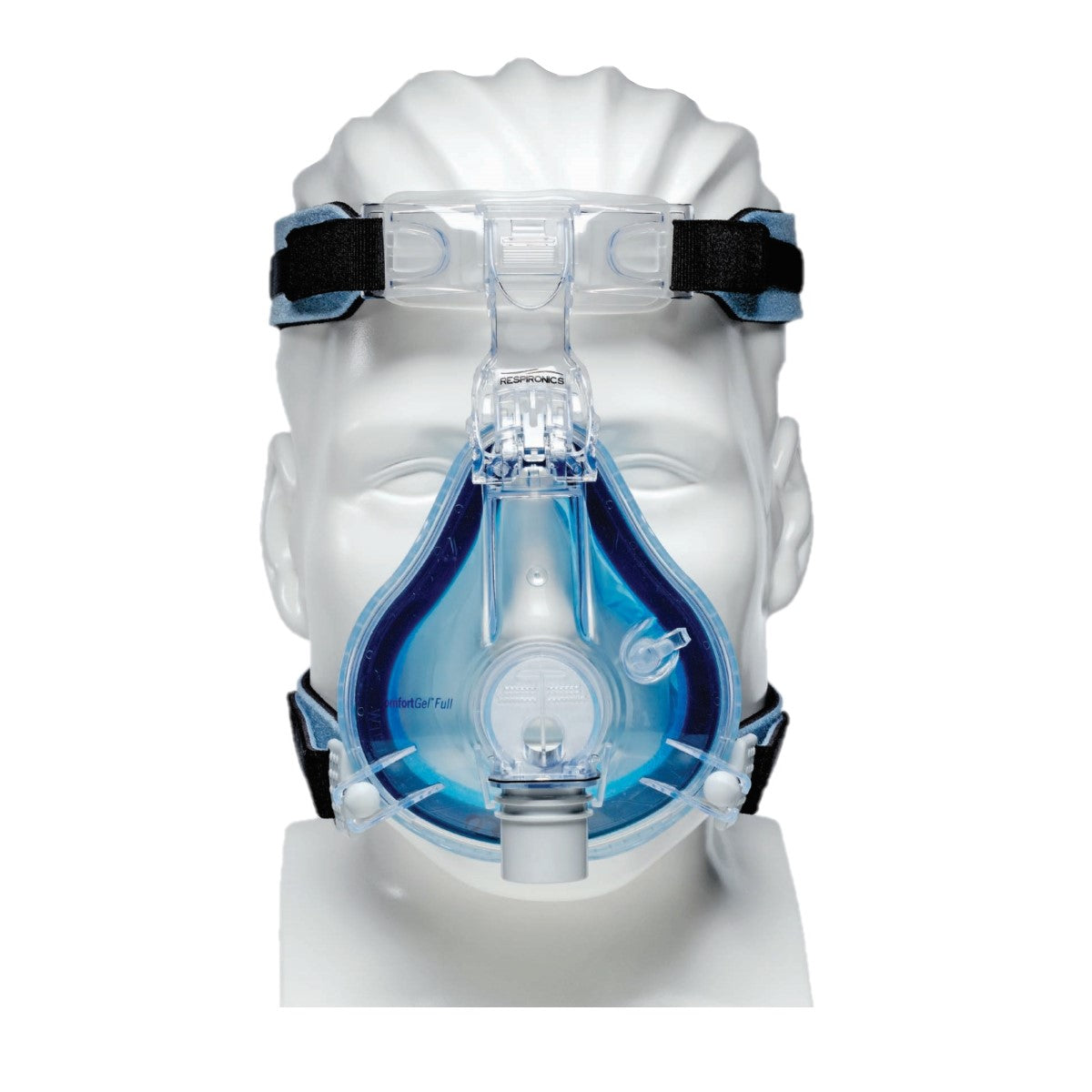 Stock photo of Philips Respironics Original ComfortGel full face CPAP mask with headgear