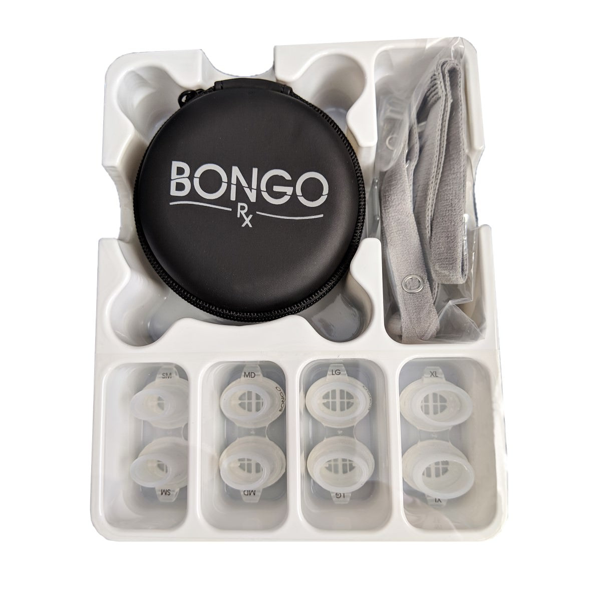 Inside Packaging of AirAvant's Bongo Rx Sleep Apnea Start Kit