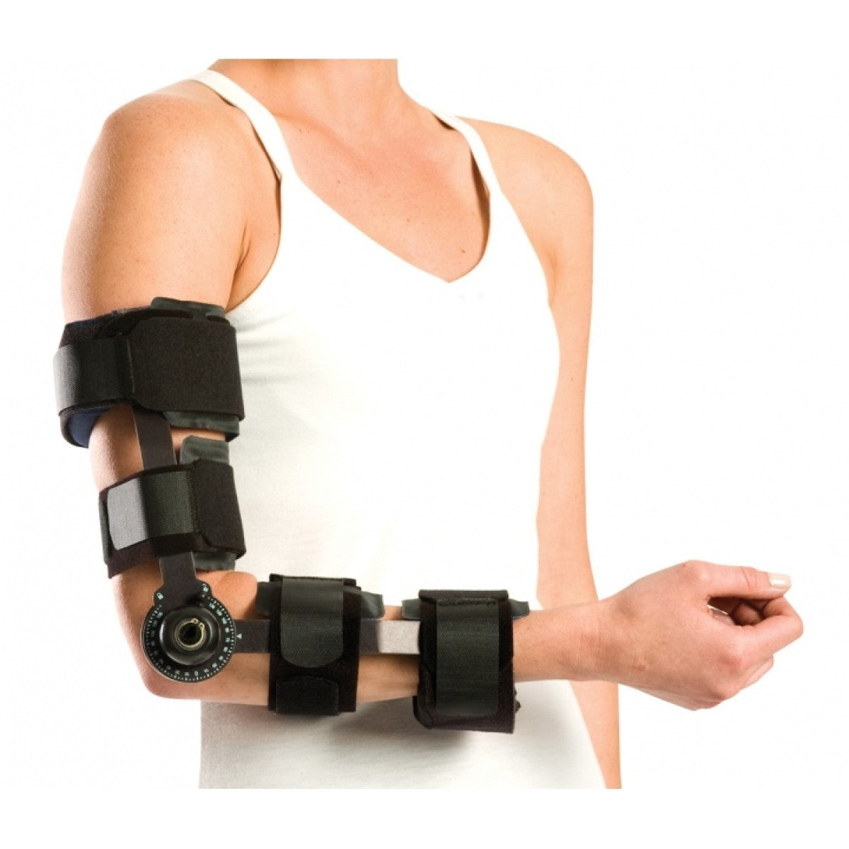 Stock Image of AirCast Mayo Clinic Elbow Brace on Person's Arm