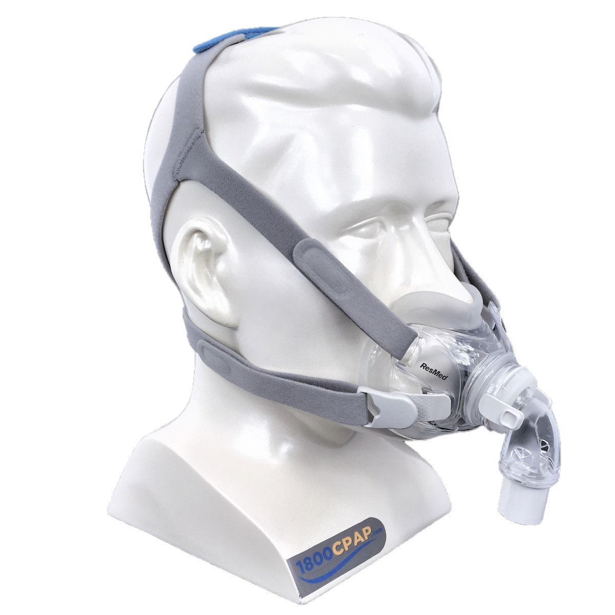 Mannequin Head Wearing a ResMed AirFit F30 Full Face Mask W/ Headgear