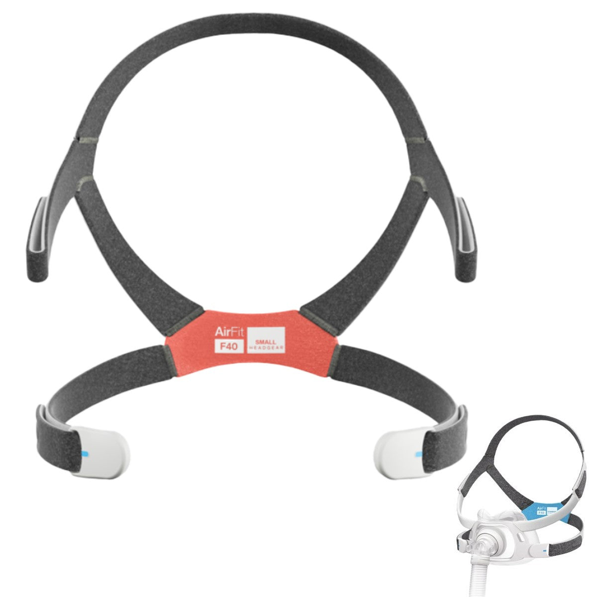 Stock Image of Small Replacement Headgear Strap for ResMed AirFit F40 Full Face CPAP Mask
