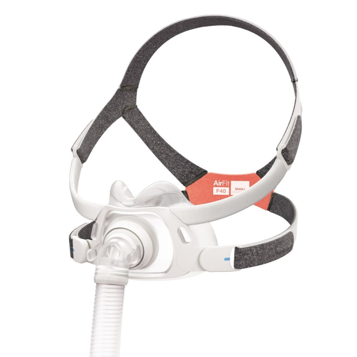 Angled View of ResMed's AirFit F40 Full Face CPAP Mask W/ Small Headgear