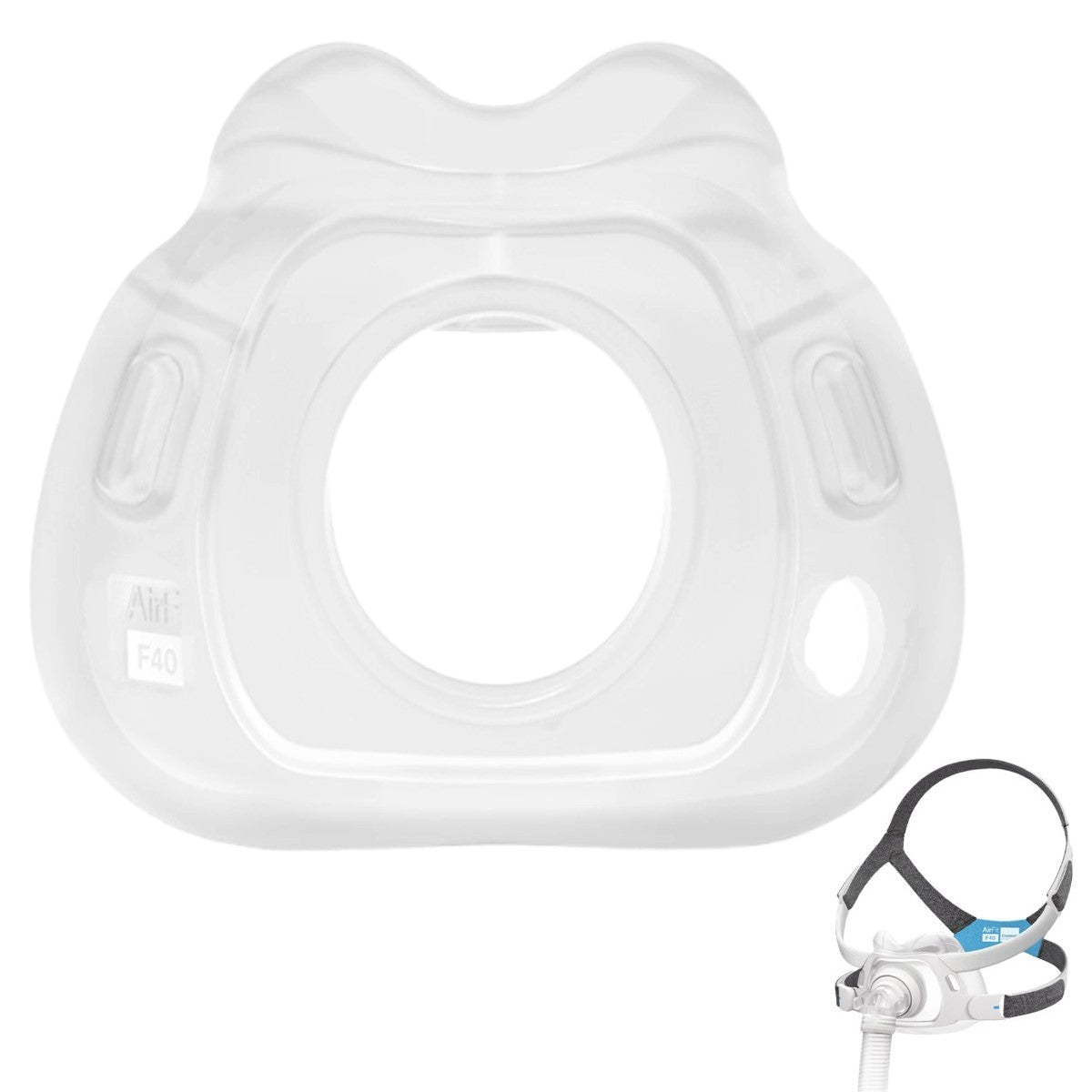Stock photo of ResMed AirFit F10 full face CPAP mask cushion