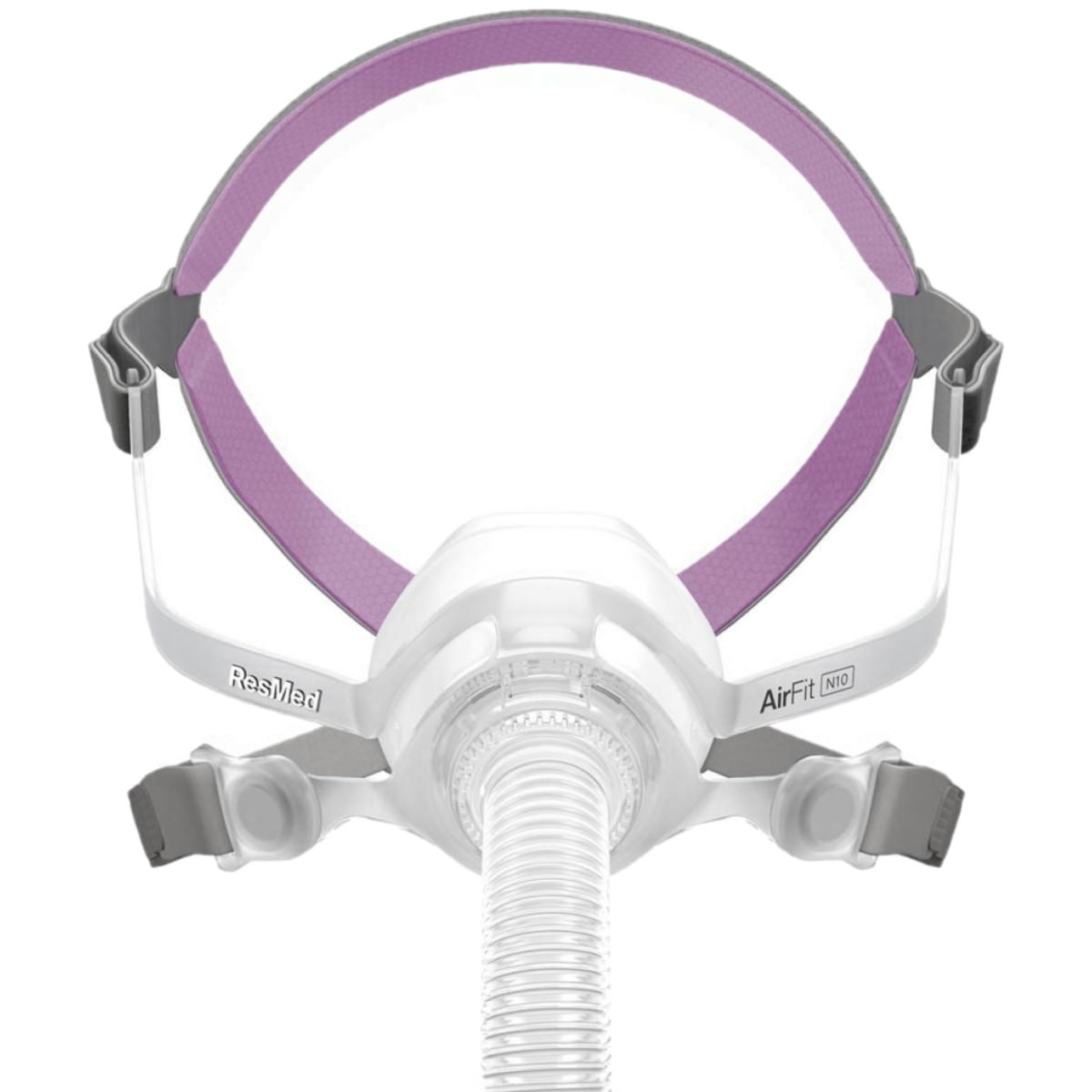 Stock photo of ResMed AirFit N10 for Her nasal CPAP mask with headgear