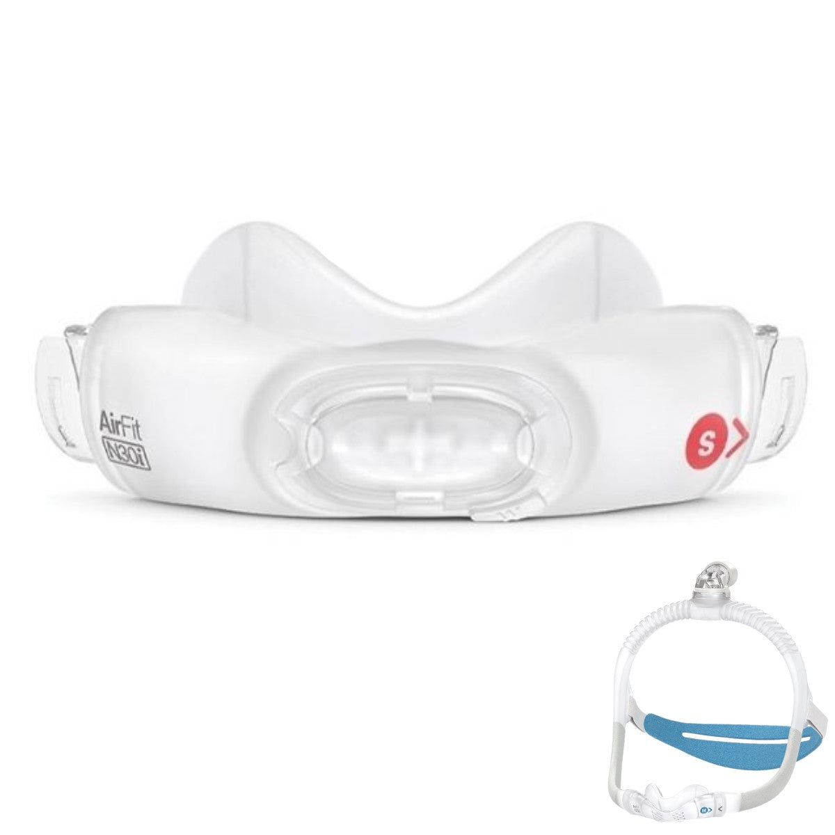 Stock photo of ResMed AirFit N30i nasal CPAP mask cushion