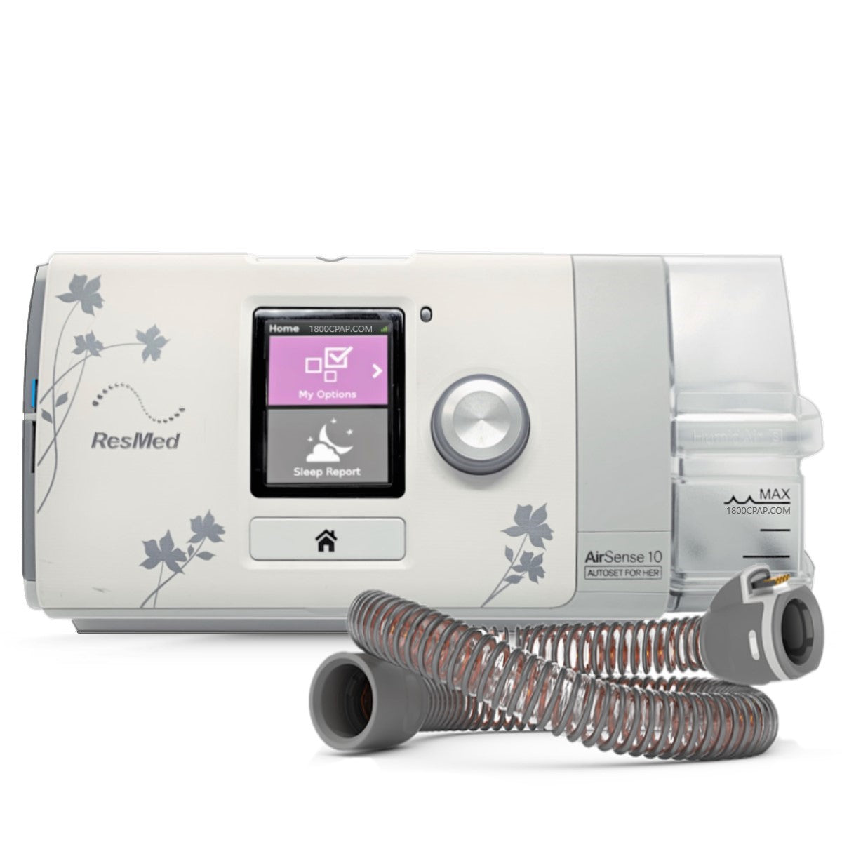 Stock Image of ResMed AirSense 10 for Her Auto CPAP Machine W/ Heated Tube
