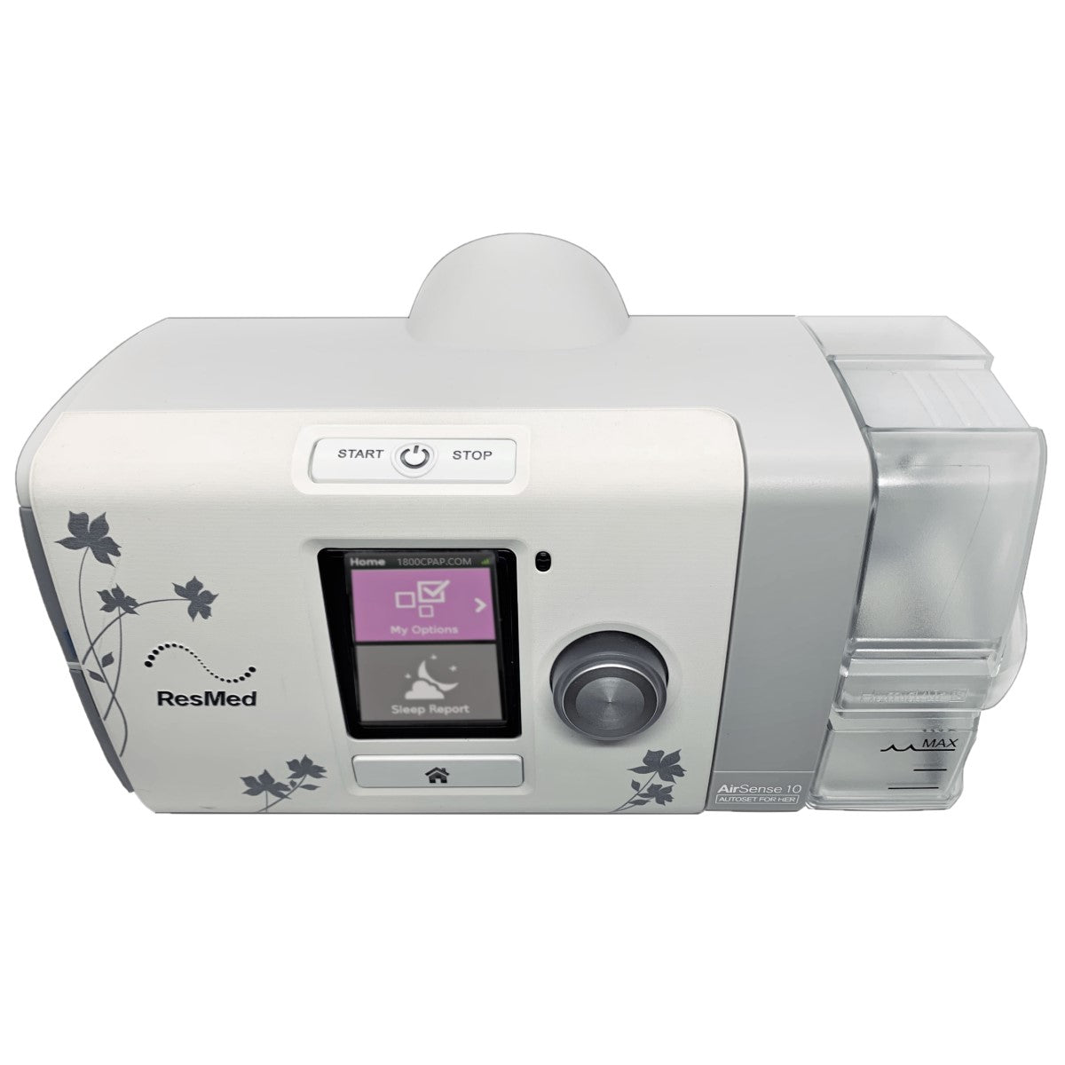 Overhead View of ResMed AirSense 10 for Her CPAP Machine