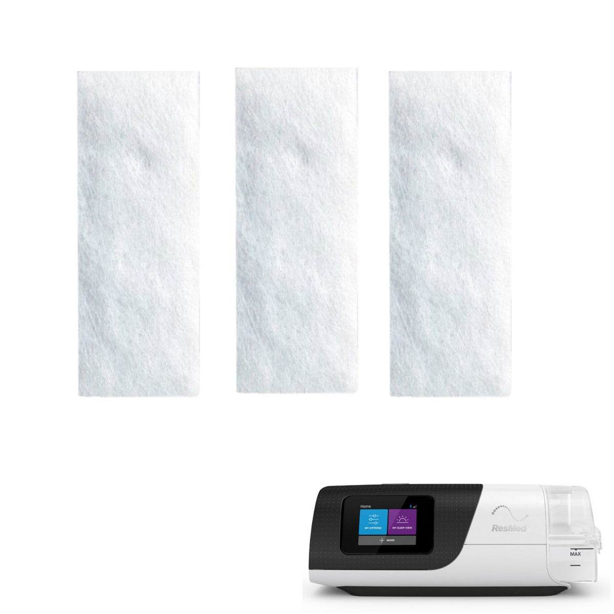Stock Image of ResMed AirSense 11 Replacement Filters - 3 Pack