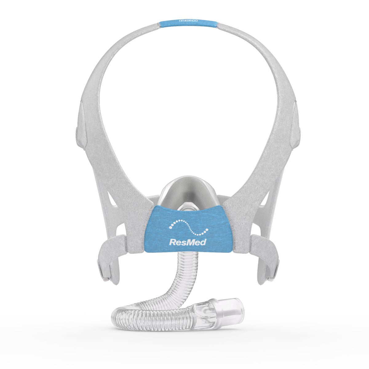 Stock photo of ResMed AirTouch N20 nasal CPAP mask with headgear