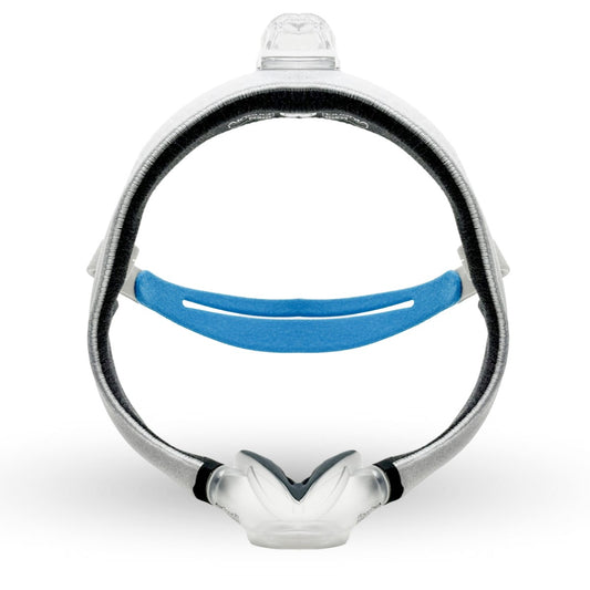 Stock photo of ResMed AirTouch N30i nasal CPAP mask with headgear