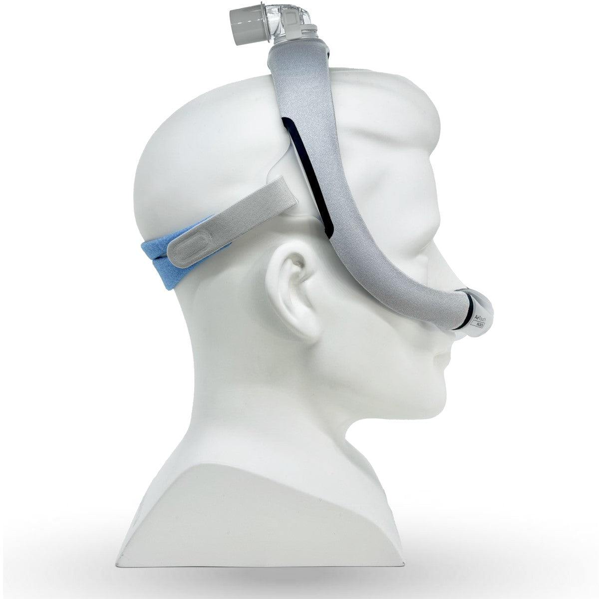 Stock photo of ResMed AirTouch N30i nasal CPAP mask with headgear