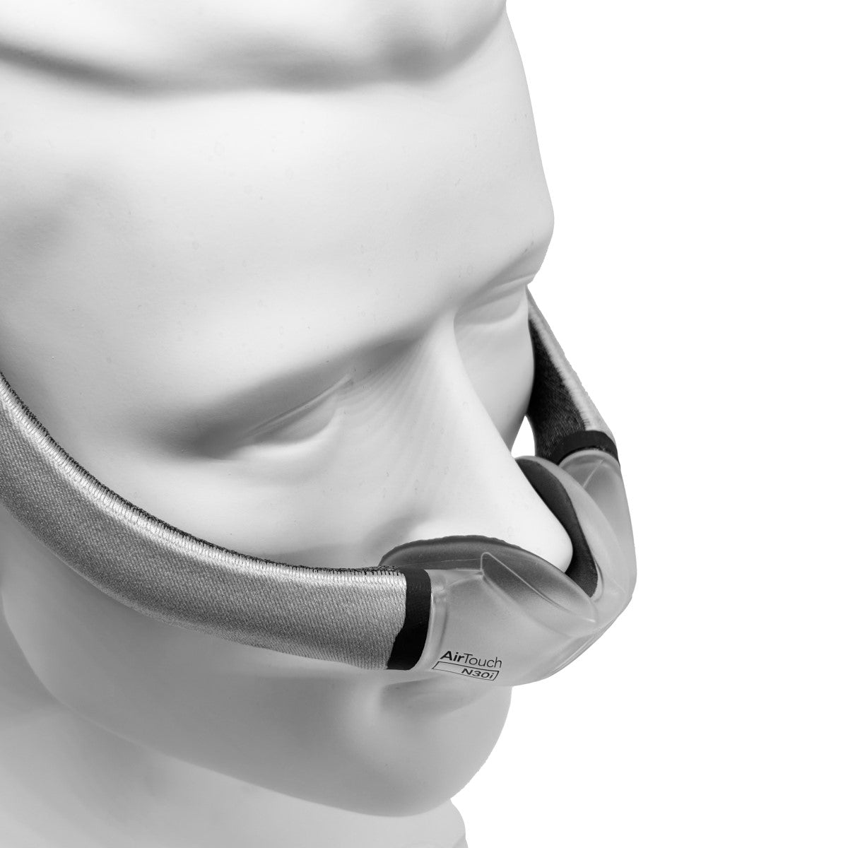 Stock photo of ResMed AirTouch N30i nasal CPAP mask frame and cushion