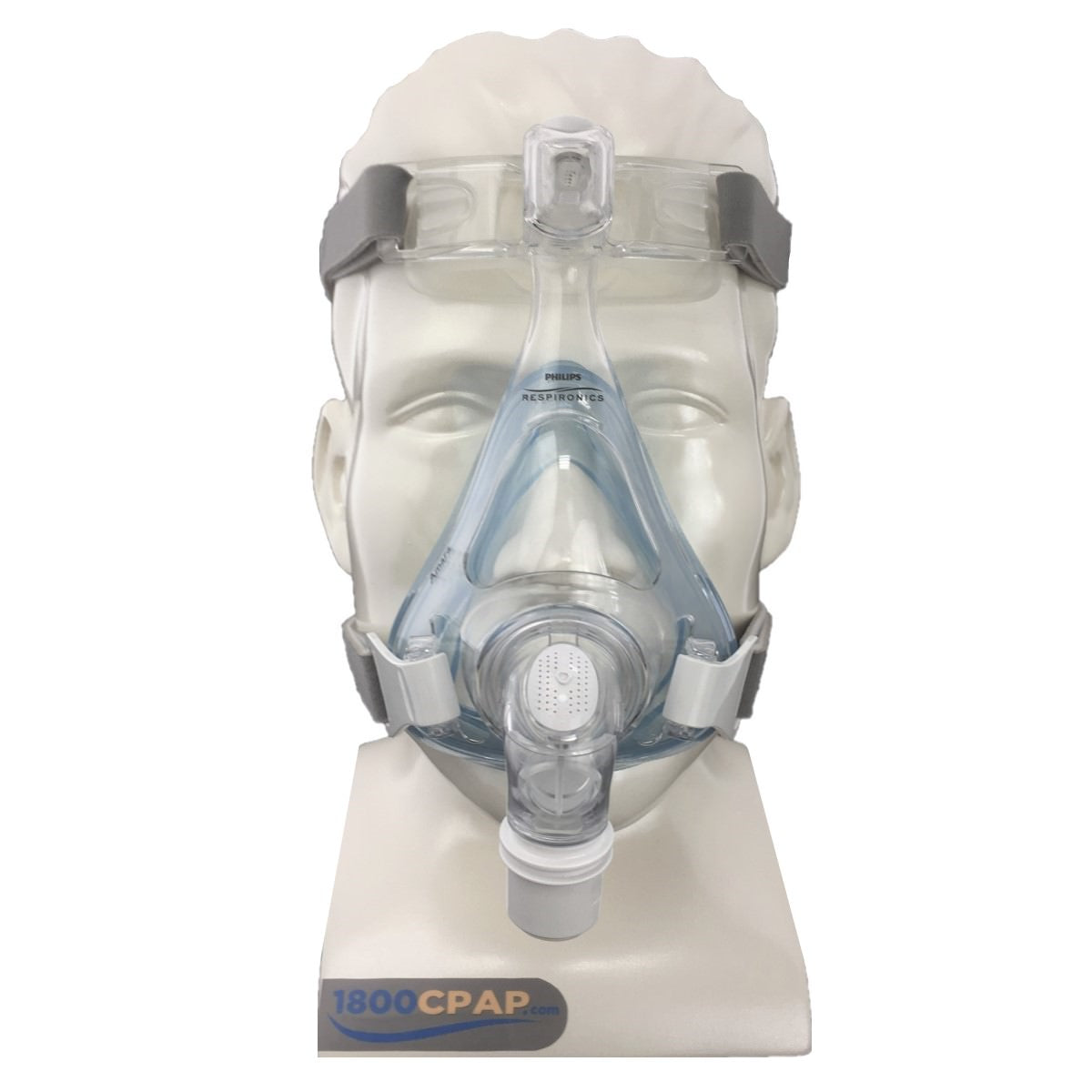 Stock photo of Philips Respironics Amara full face CPAP mask with headgear