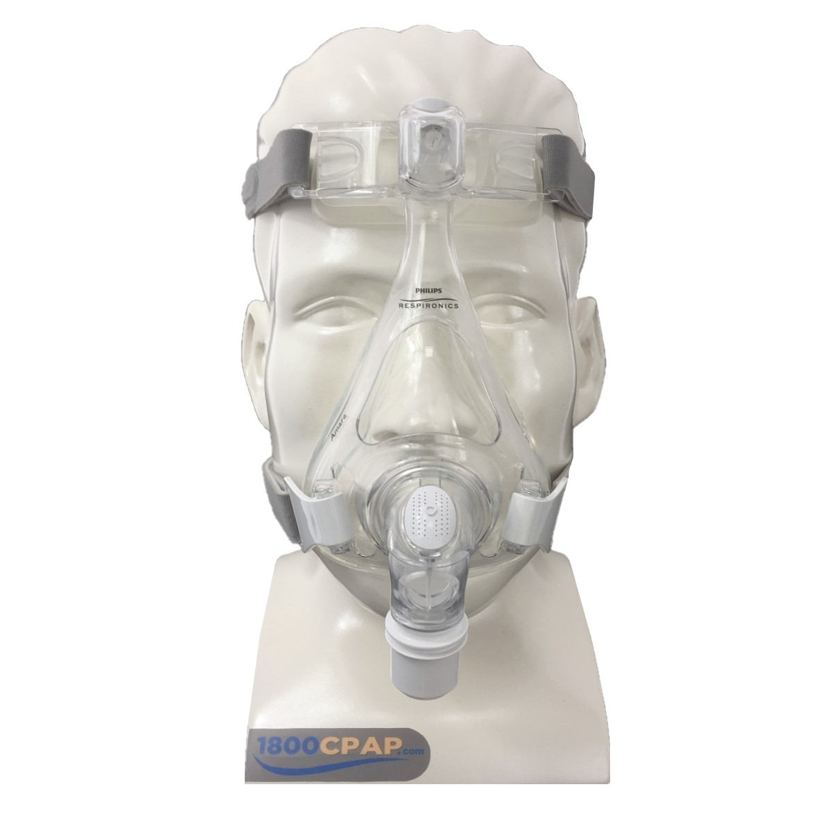 Stock photo of Philips Respironics Amara full face CPAP mask with headgear