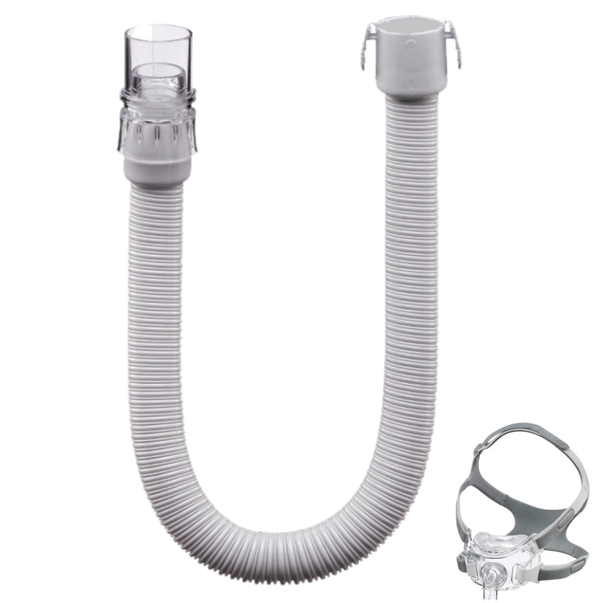 Stock photo of Philips Respironics Amara View full face CPAP mask short tube
