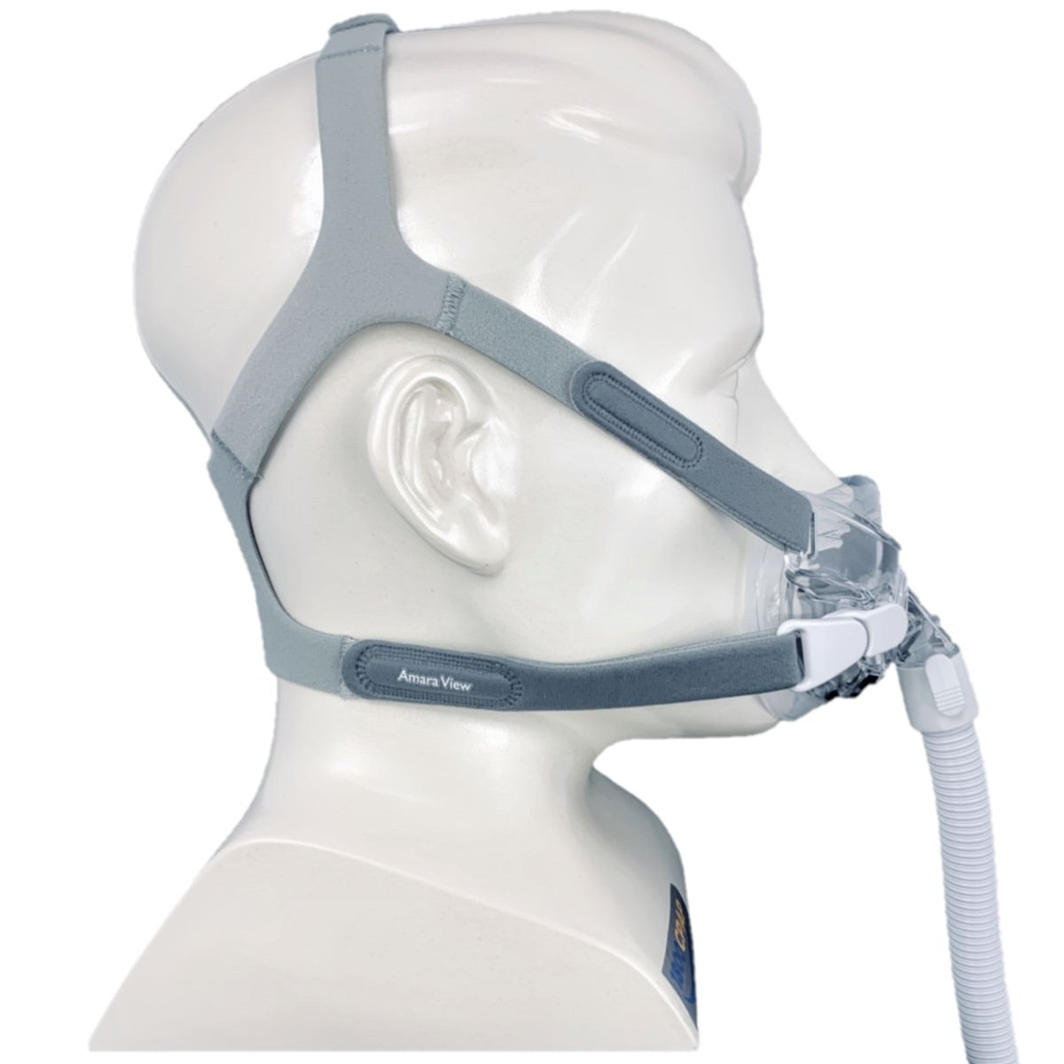 Stock photo of Philips Respironics Amara View full face CPAP mask with headgear