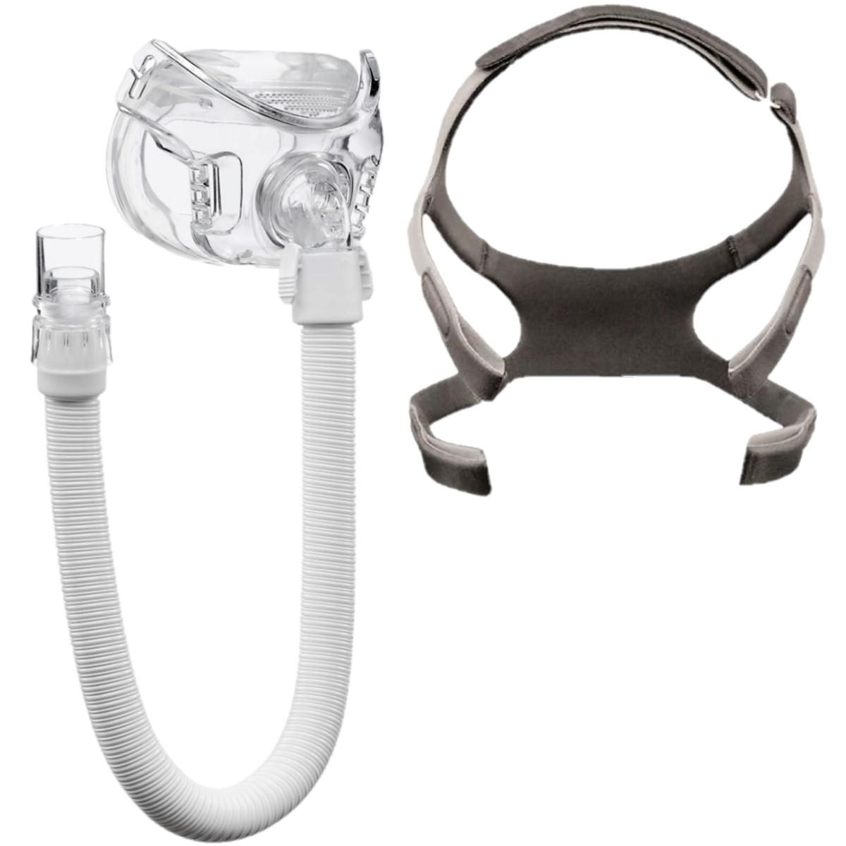 Stock photo of Philips Respironics Amara View full face CPAP mask with optional headgear