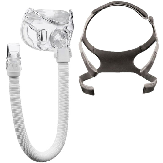 Stock photo of Philips Respironics Amara View full face CPAP mask with optional headgear