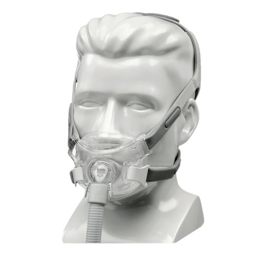 Stock photo of Philips Respironics Amara View full face CPAP mask with headgear