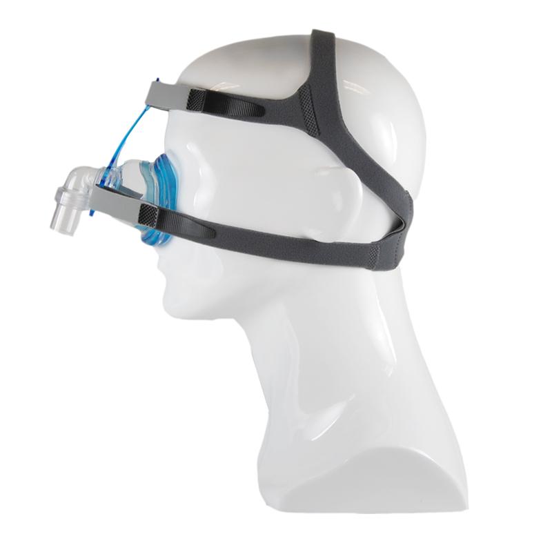 Stock photo of SleepNet Ascend nasal CPAP mask with headgear