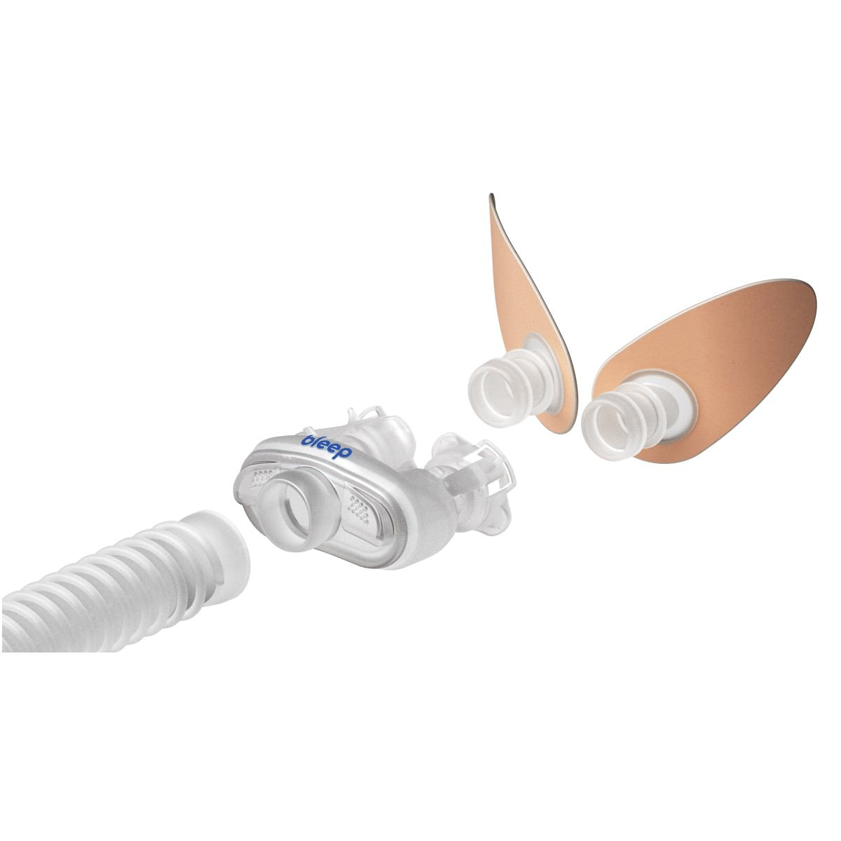 Stock photo of Bleep DreamPort Sleep Solution CPAP Interface Starter Kit Components