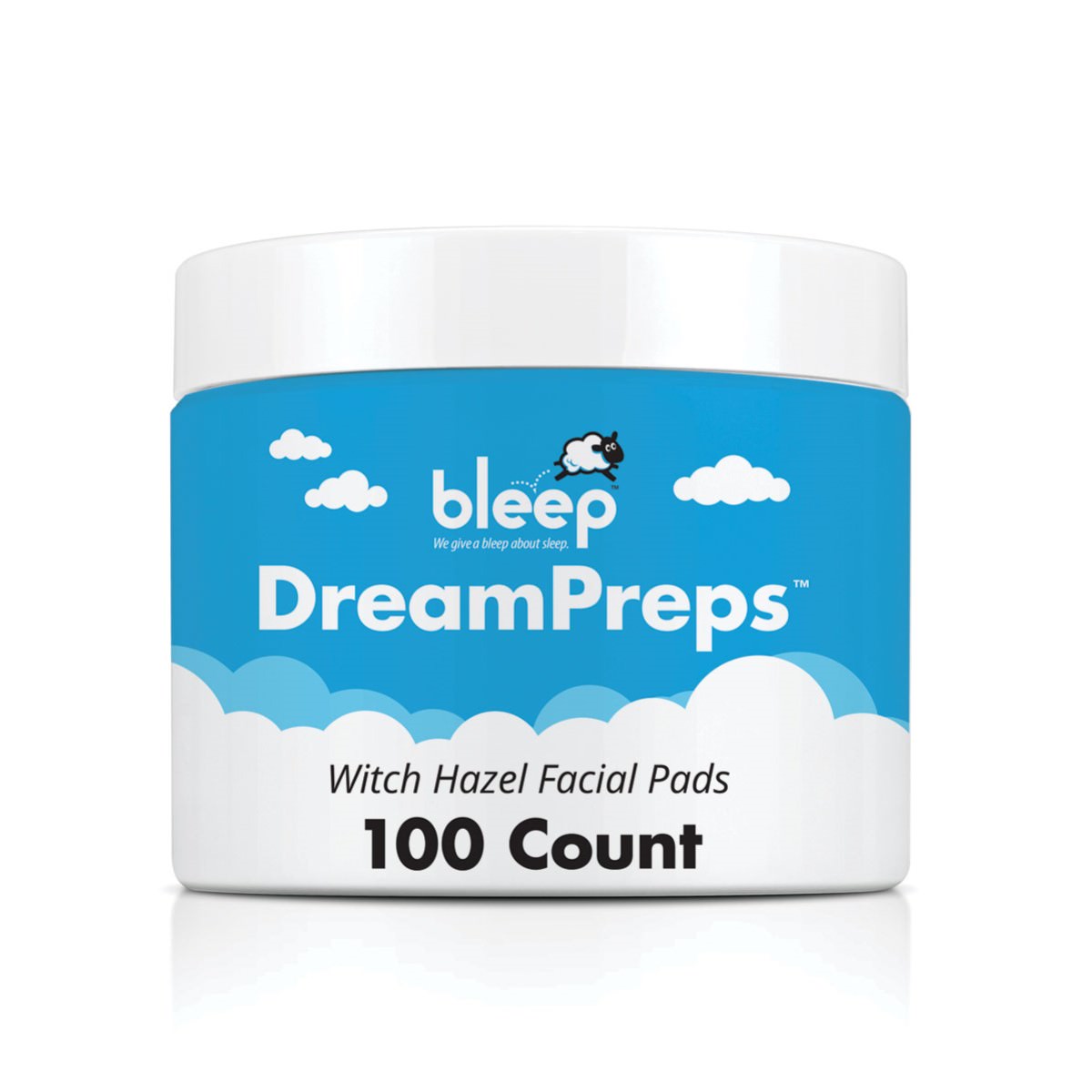 Stock photo of Bleep DreamPreps Witch Hazel Facial Pads 100 Count