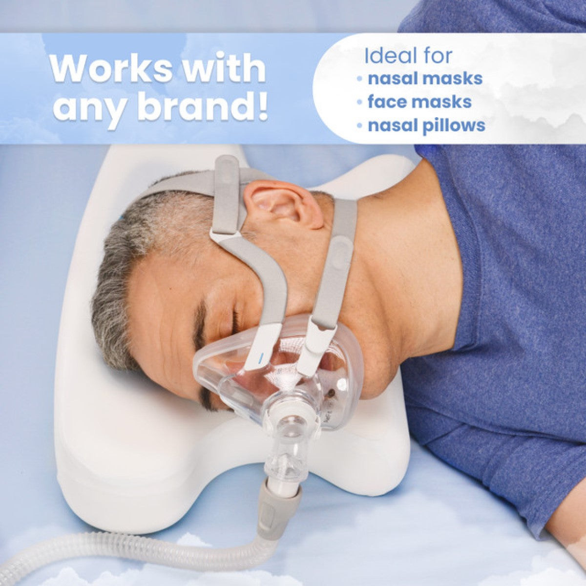 Infographic of Contour Product CoolPAP Travel CPAP Bed Pillow