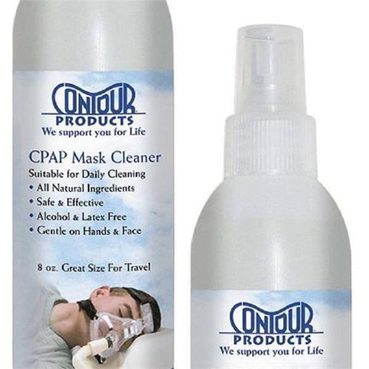 Stock photo of Contour Products CPAP mask and tubing 8 ounce cleaner spray