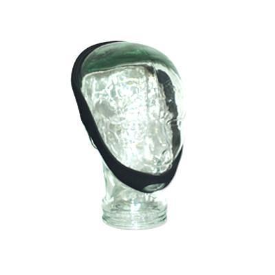 Stock Image of Mannequin Head Wearing CPAP Mask Chin Strap for Mouth Breathing