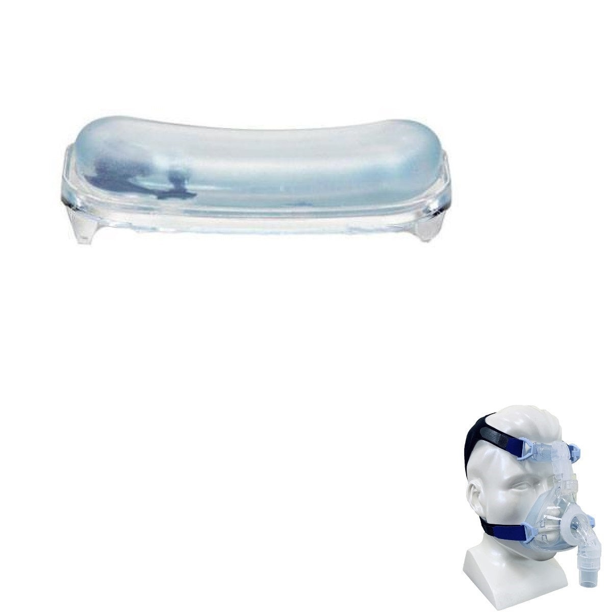 Stock photo of Drive DeVilbiss Medical EasyFit full face CPAP mask replacement forehead gel cushion
