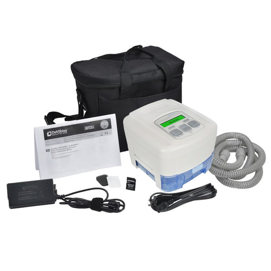 Stock Image of DeVilbiss IntelliPAP Auto CPAP Machine W/ Humidifier & Accessories