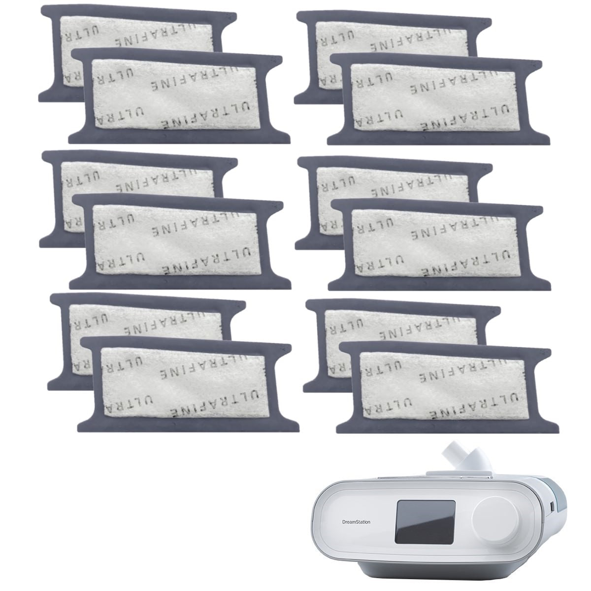 Stock photo of Philips Respironics DreamStation Disposable CPAP Machine Fine Filters 12 Pack