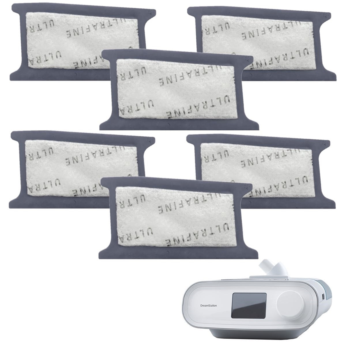 Stock photo of Philips Respironics DreamStation Series Disposable CPAP Machine Fine Filters 6 Pack