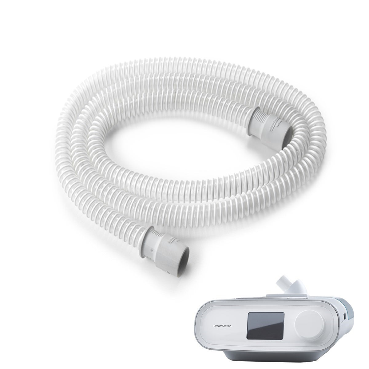 Stock photo of Philips Respironics DreamStation 15mm CPAP machine slim tubing