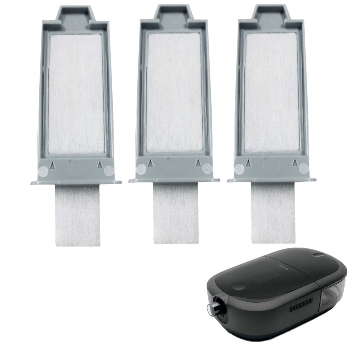 Stock photo of Philips Respironics DreamStation 2 Compatible CPAP Machine Pollen Filters 3 Pack