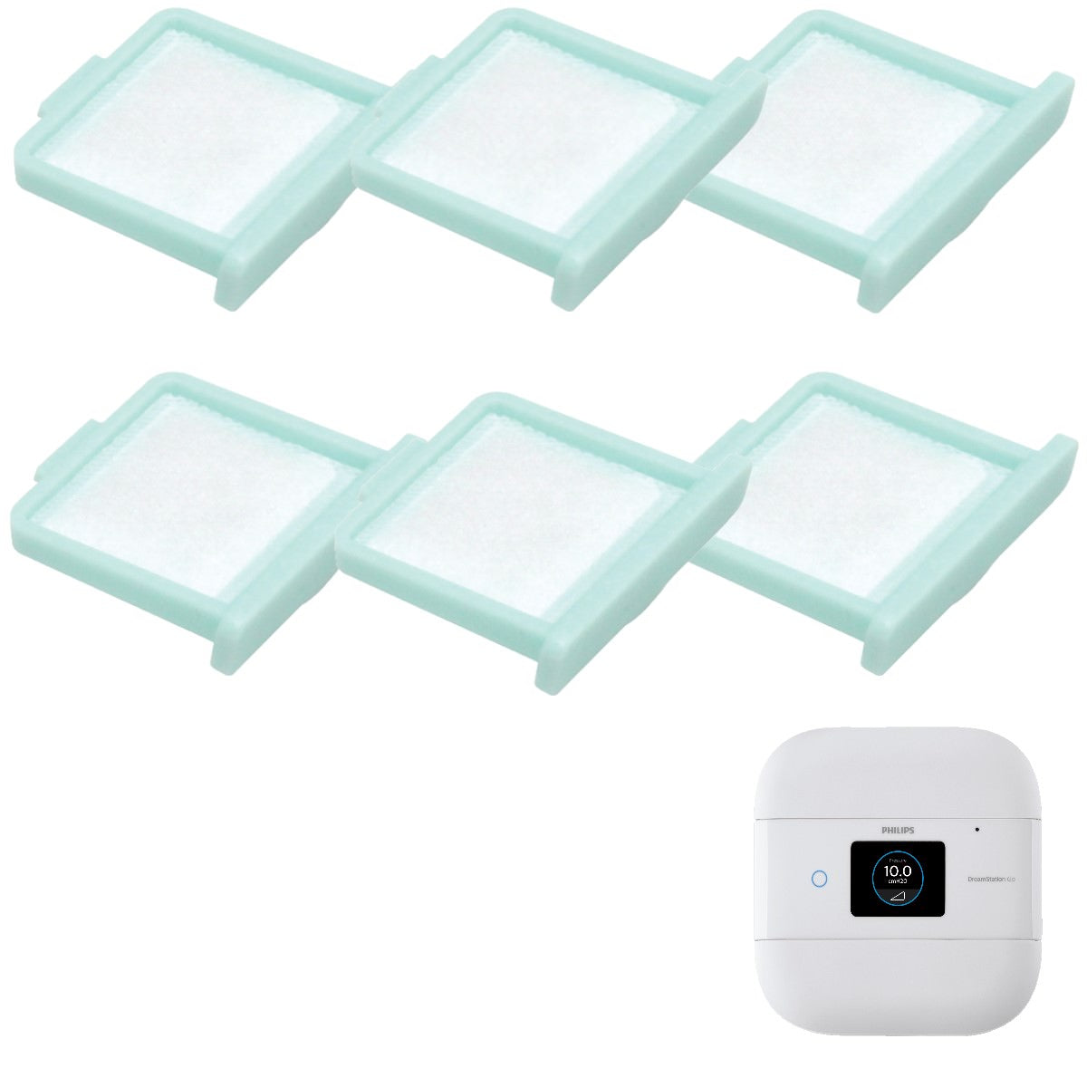 Stock photo of Philips Respironics DreamStation Go Disposable CPAP Machine Filters 6 Pack