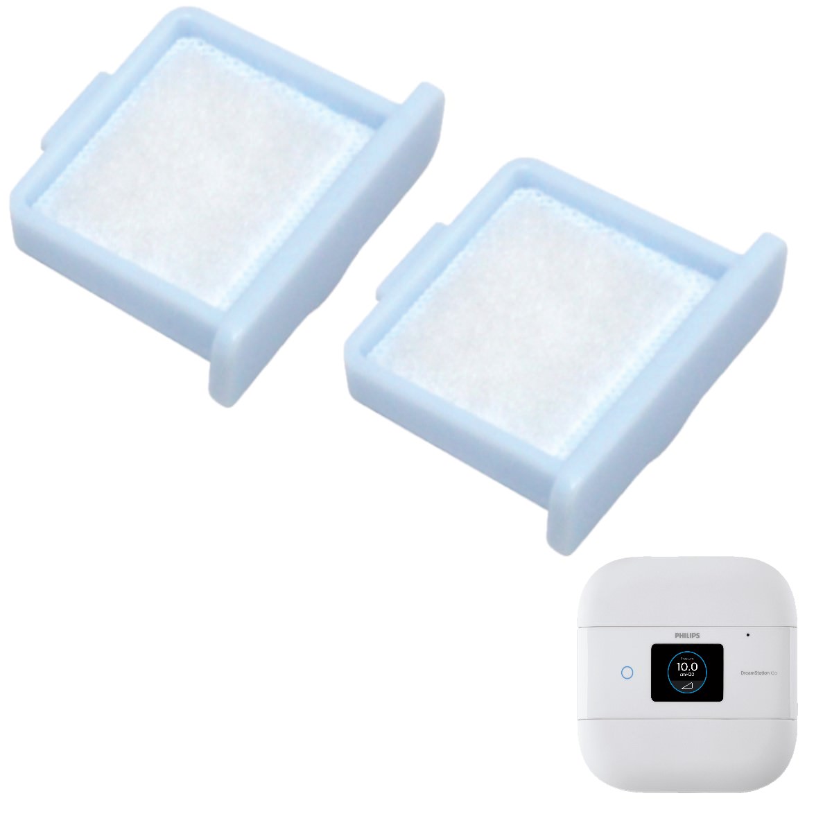 Stock photo of Spirit Medical DreamStation Go CPAP Machine Reusable Filters 2 Pack