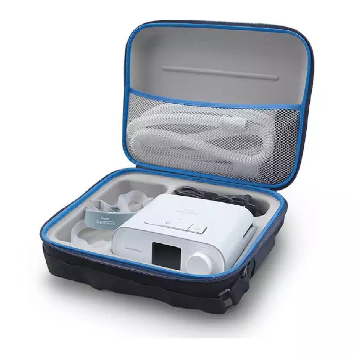Stock photo of Philips Respironics DreamStation CPAP Machine in a DreamStation Travel Kit