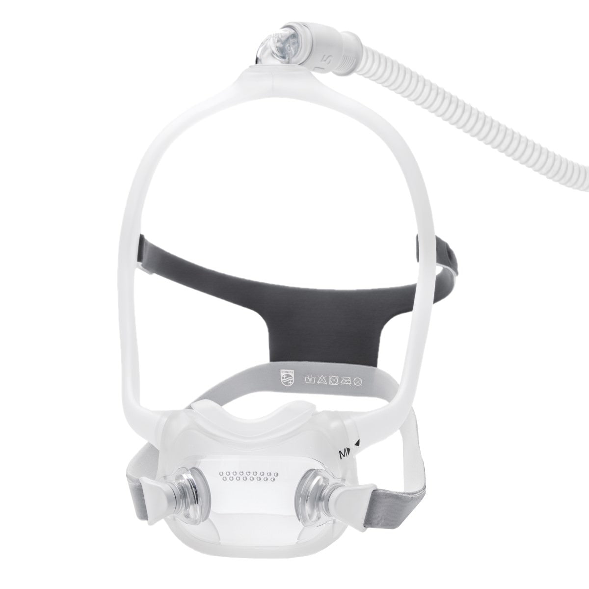 Floating Image of Philips Respironics DreamWear Full Face Mask W/ Headgear & Connecting Tubing