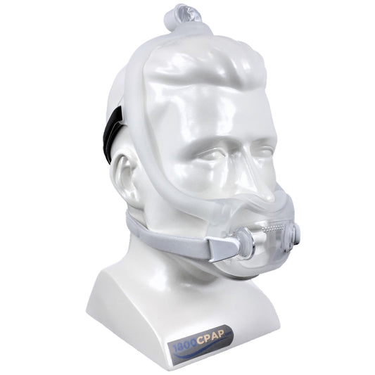 Floating Image of Mannequin Head Wearing Philips Respironics DreamWear Full Face Mask W/ Headgear