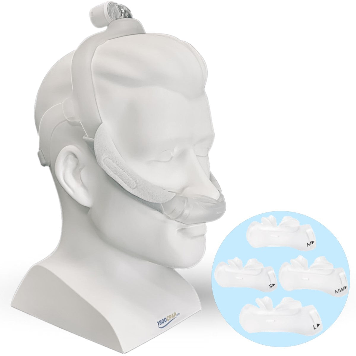 Stock photo of Philips Respironics DreamWear Silicone nasal pillow CPAP mask fit pack with headgear