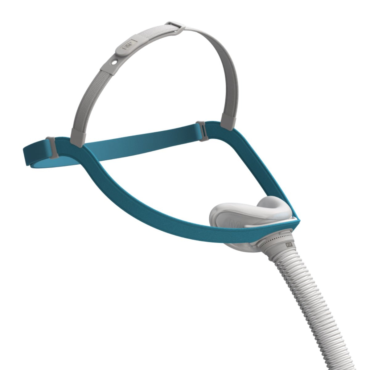 Stock photo of Fisher & Paykel Evora nasal CPAP mask with headgear