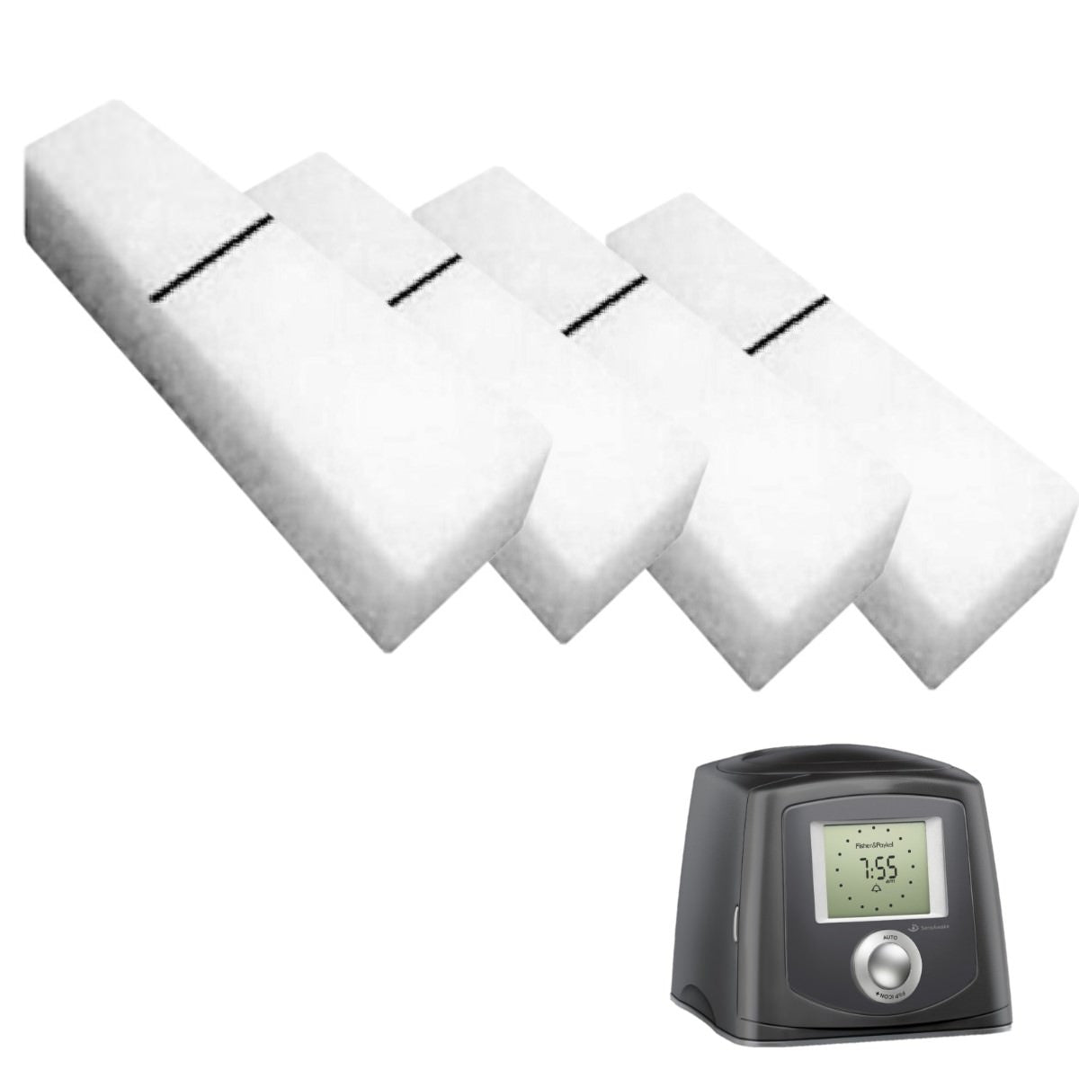 Stock photo of Fisher & Paykel Icon CPAP machine filters 4 pack