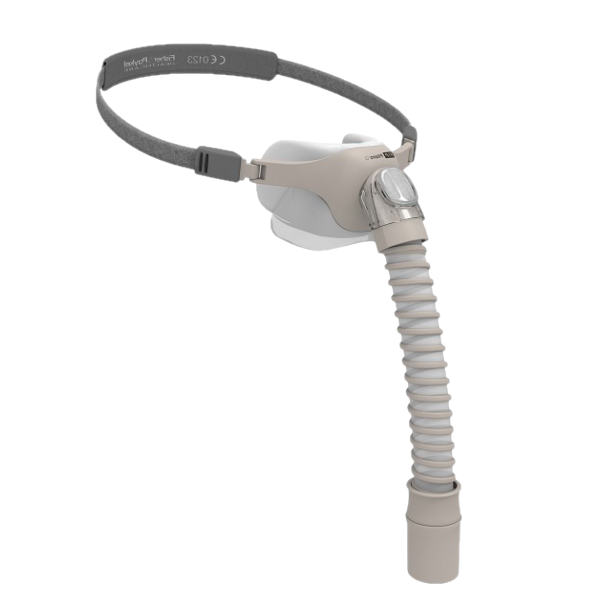 Side View of Fisher & Paykel Pilairo Q Nasal Pillow CPAP Mask W Headgear