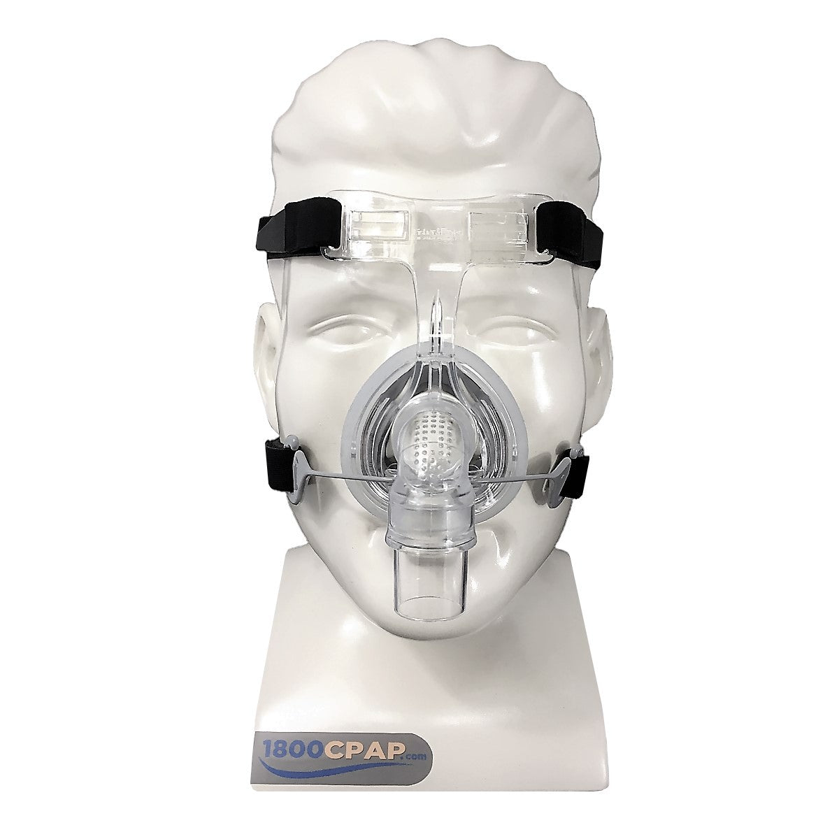 Front facing stock photo of Fisher & Paykel Flexifit 406 nasal CPAP mask with headgear