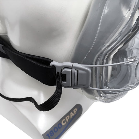 Stock photo of Fisher & Paykel Forma full face CPAP mask headgear with headgear clip
